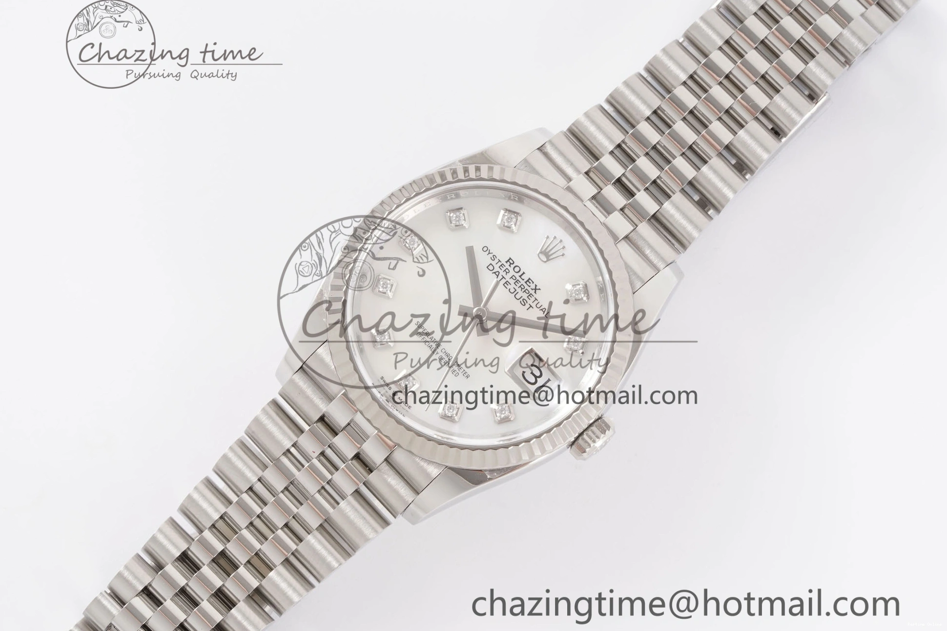 0419 DateJust 36 126234 Clean 1:1 Best Edition 904L Steel White MOP Diamonds Dial on Jubilee Bracelet VR Youthful 1992